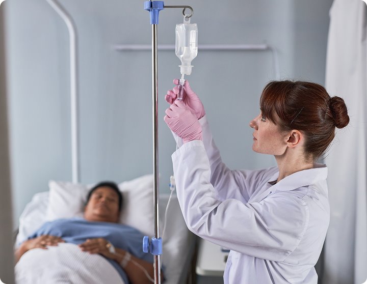 A Better Life Infusions nurse preparing an infusion