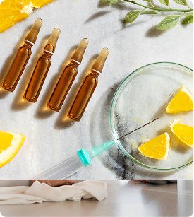 Vitamin infusion ampoules with citrus